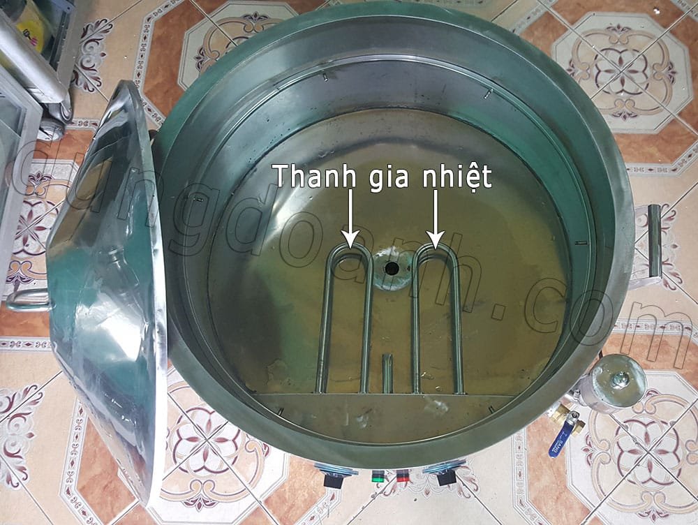 Cấu tạo bên trong Nồi hấp bánh bèo inox dùng điện