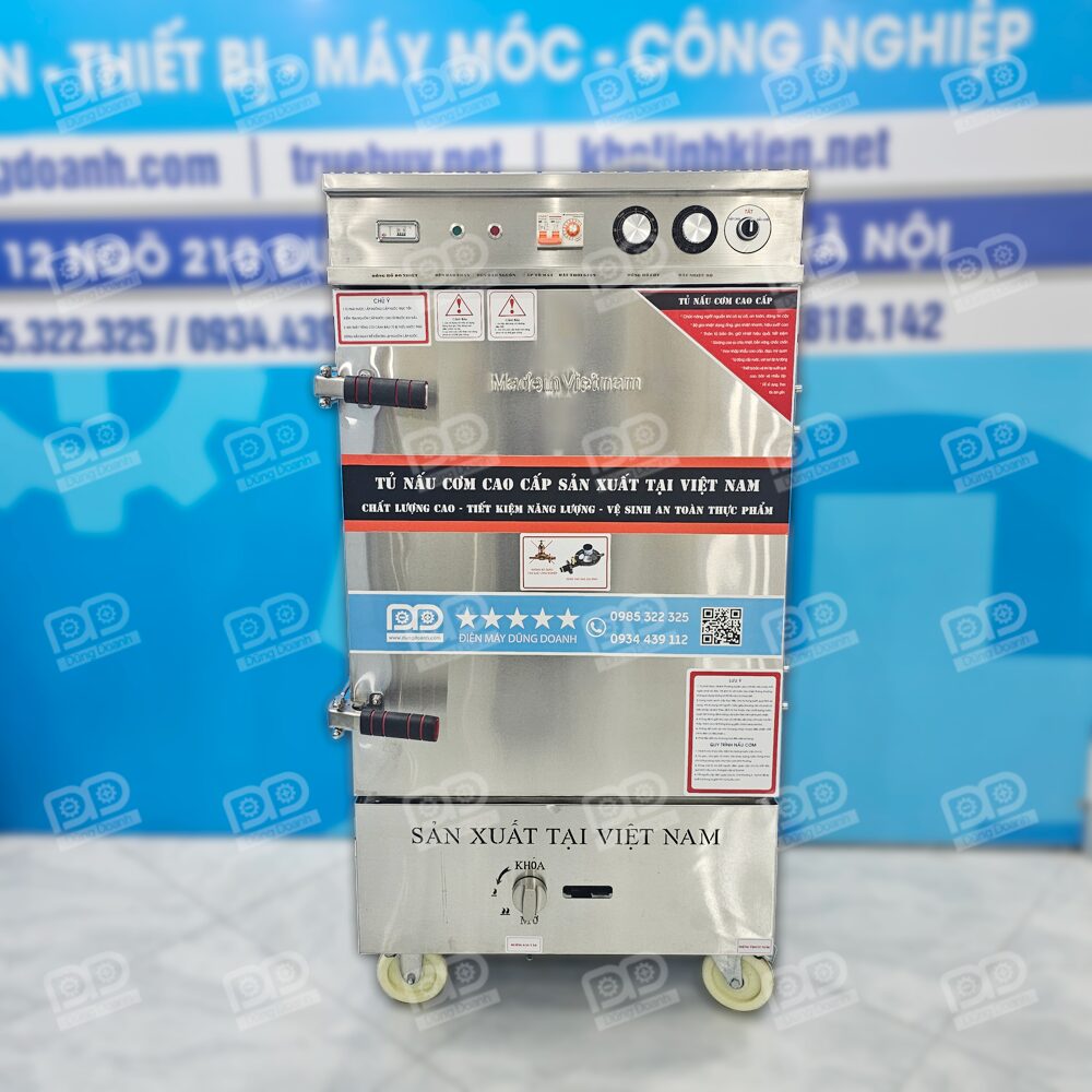 Tủ nấu cơm 8 khay gas điện hẹn giờ