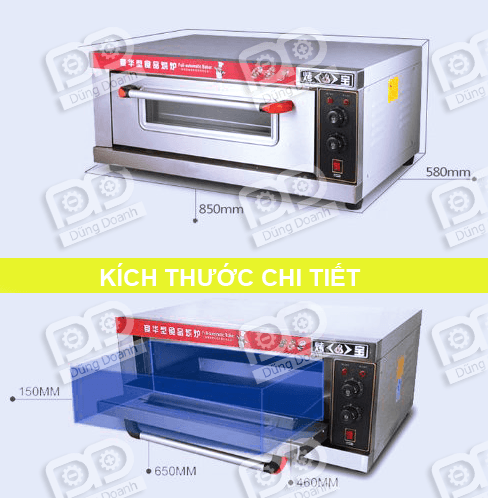 Kích thước chi tiết lò nướng