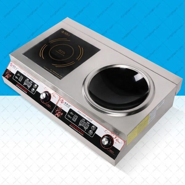 Bếp từ đôi 1 mặt phẳng 1 mặt lõm 10kW