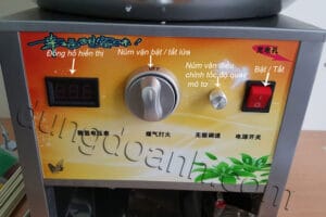 Núm điều chỉnh tốc độ + bật tắt gas + công tắc bật tắt