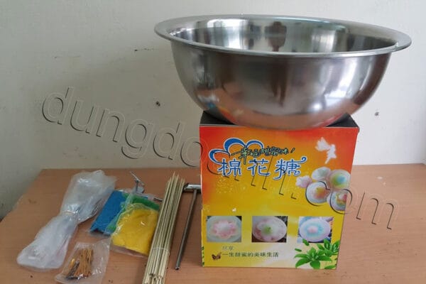 Máy làm kẹo bông di động dùng gas + ác quy
