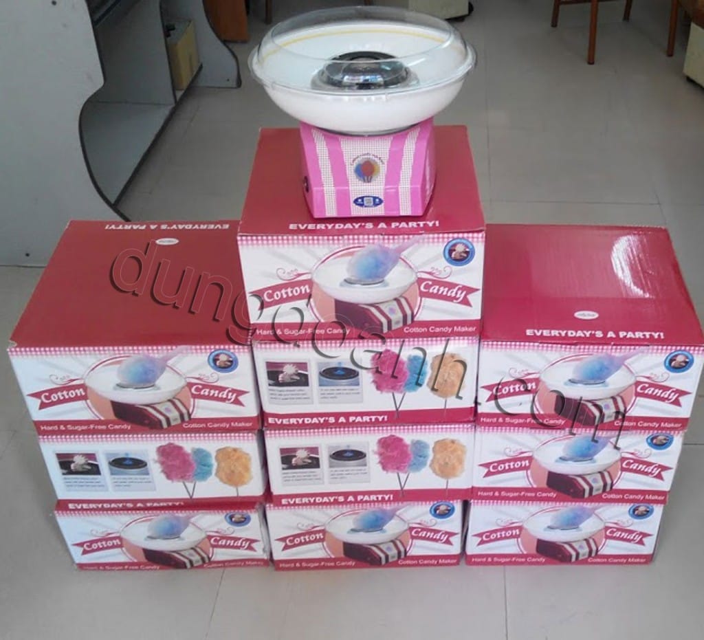 Máy lam kẹo bông mini dùng điện