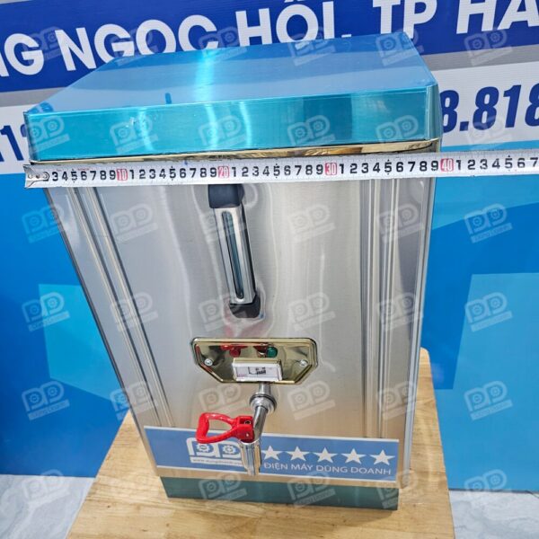 Máy đun nước nóng công nghiệp 30 lít 9 Mặt Trước Có Ống Thăm Thủy - Đồng Hồ - Vòi Nước