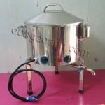 Nồi tráng bánh cuốn Inox 2 lớp dùng điện 22 Nồi tráng bánh cuốn inox 2 lớp đường kính 40 cm