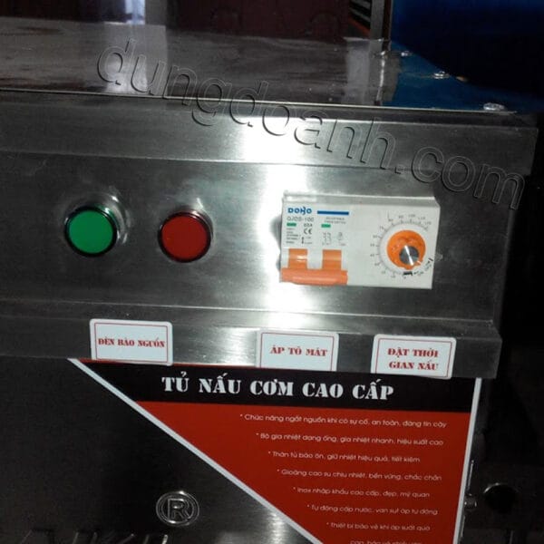 Tủ nấu cơm điện có hẹn giờ tự tắt 12 khay 13 aptomat và chức năng hẹn giờ nấu