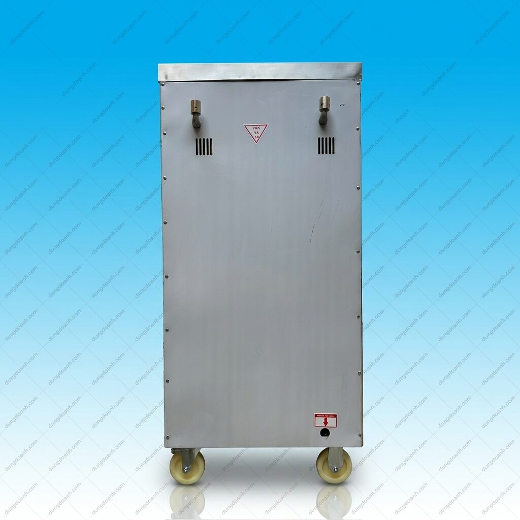 Tủ nấu cơm gas 10 khay 12 Mặt sau tủ 10 khay dùng gas