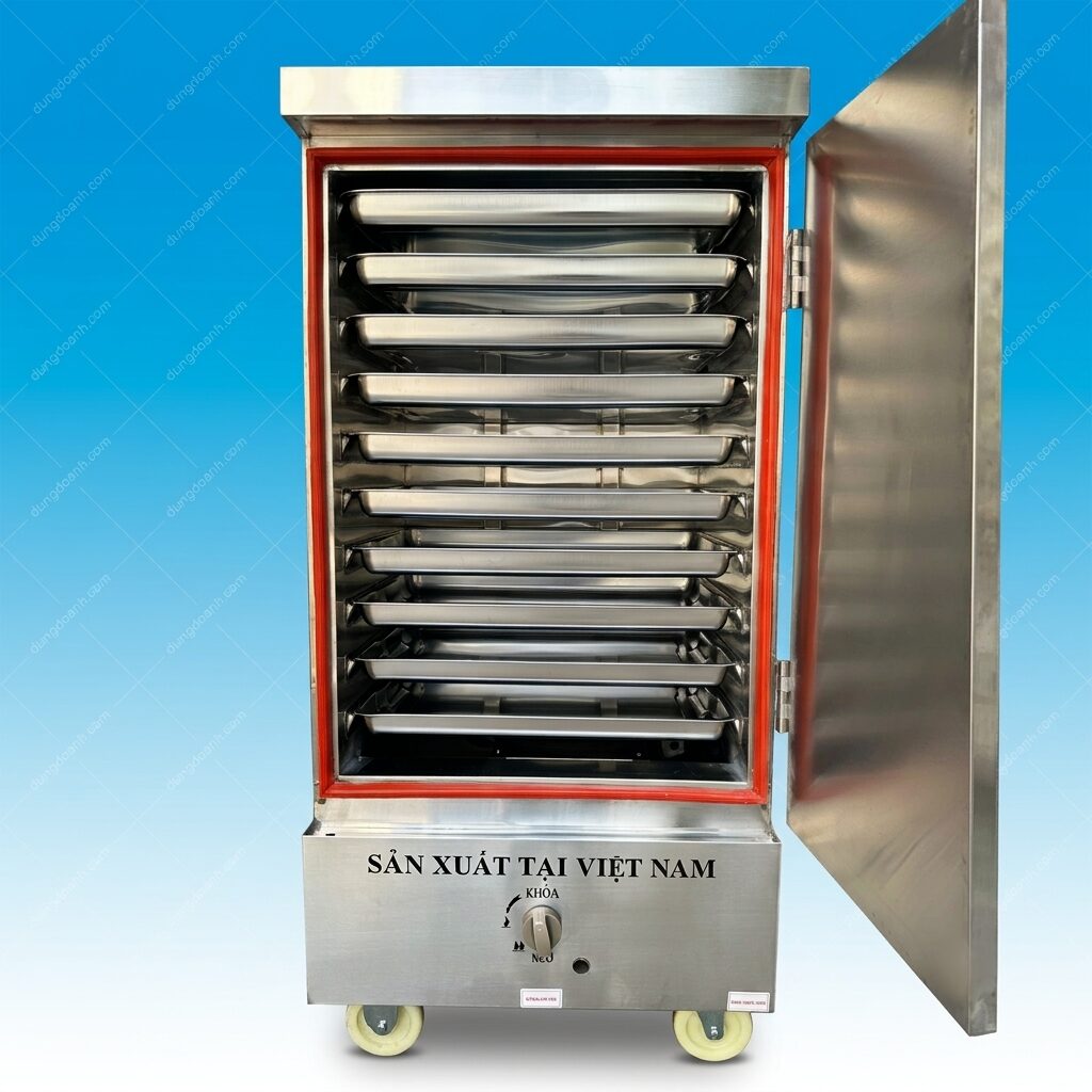 Tủ nấu cơm gas 10 khay 10 Tủ nấu cơm gas 10 khay