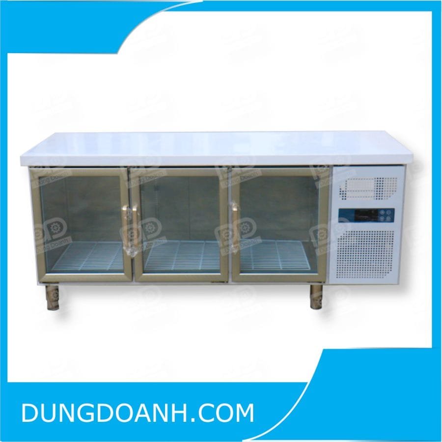 Bàn lạnh 3 cánh kính 1m8