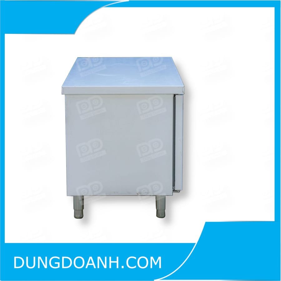 Mặt bên bàn mát bàn lạnh inox 1.2m