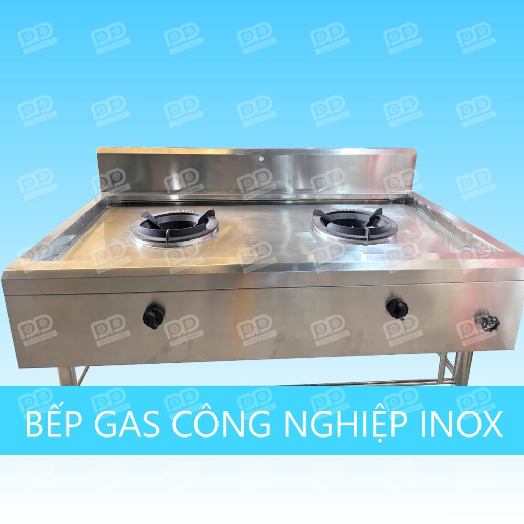 Bếp Á bếp gas công nghiệp inox 2 họng VN