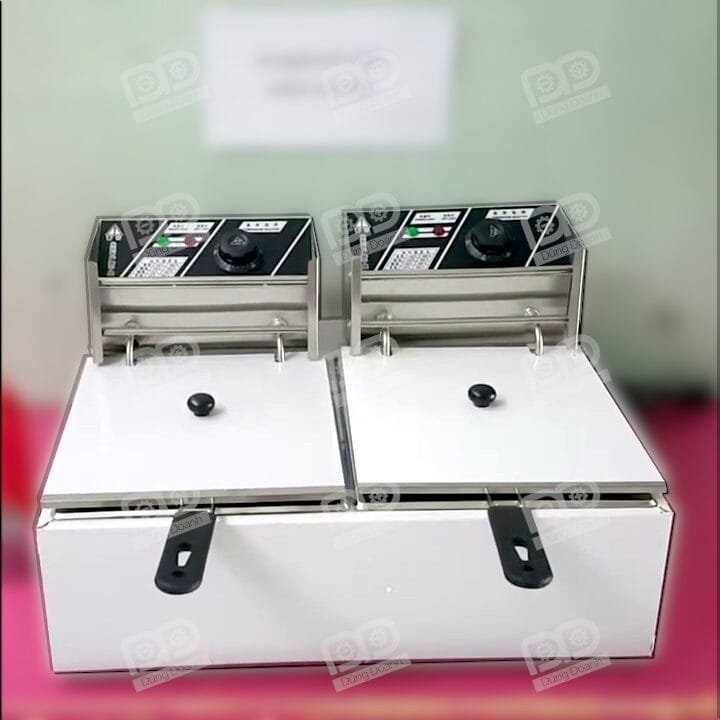 Bếp chiên nhúng đôi dùng điện 2 ngăn độc lập