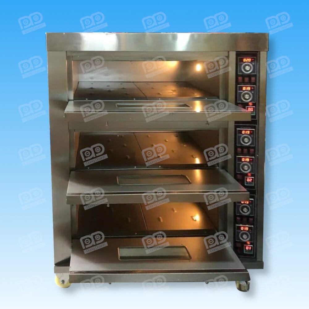 Lò nướng bánh, tủ nấu cơm niêu 3 tầng dùng điện - Ảnh 2