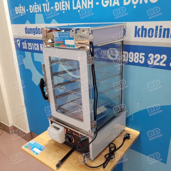 Tủ hấp bánh bao có đèn và phao tự ngắt khi hết nước