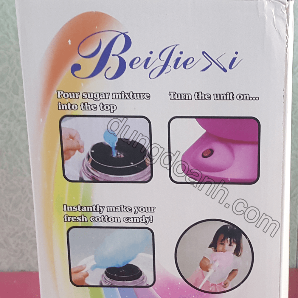 Các bước sử dụng máy làm kẹo bông