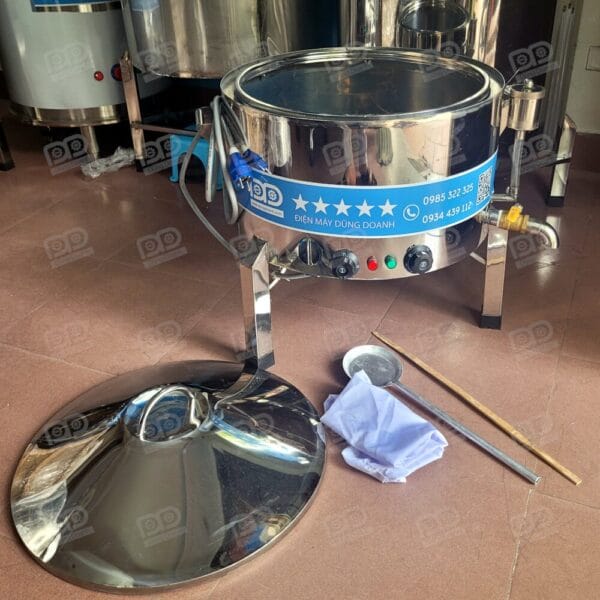 Nồi tráng bánh cuốn inox đường kính 50cm 9 Nồi 50cm công suất mạnh mẽ hơi mạnh bánh phồng