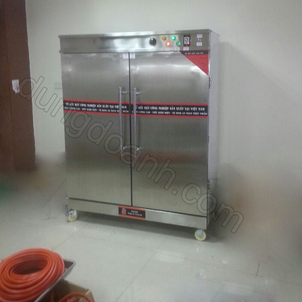 Tủ sấy bát inox công nghiệp 2 cánh bảo ôn giữ nhiệt