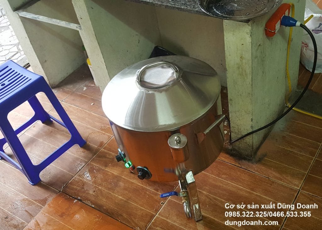 Nồi tráng bánh cuốn inox 2 lớp đường kính 40 cm dungh tích 30 lít