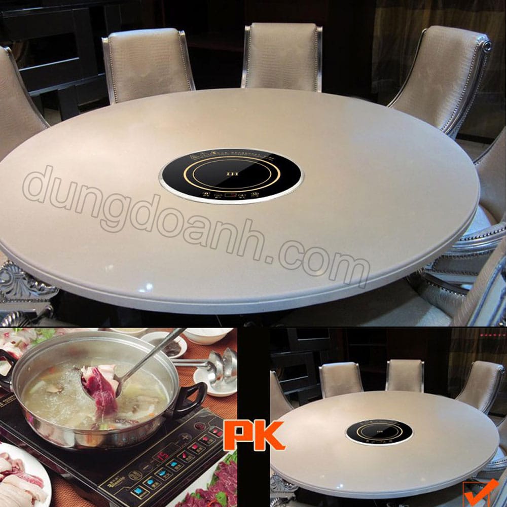 Đặt nổi trên mặt bàn dùng vành inox