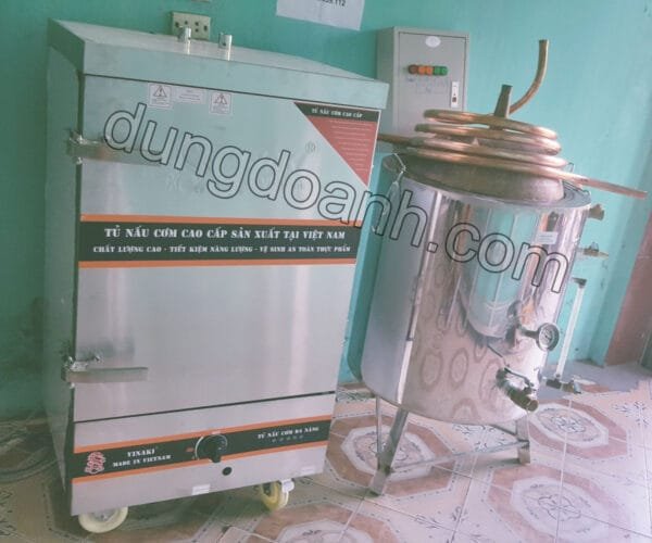 Bộ nồi nấu rượu và tủ nấu cơm 20 kg gạo