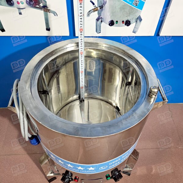 Chiều sâu lòng nồi nhiệt dầu 3 lớp 30 lít