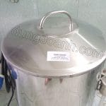 Nồi đồ xôi bằng điện inox 2 lớp 15 kg 23 Nắp vung nồi