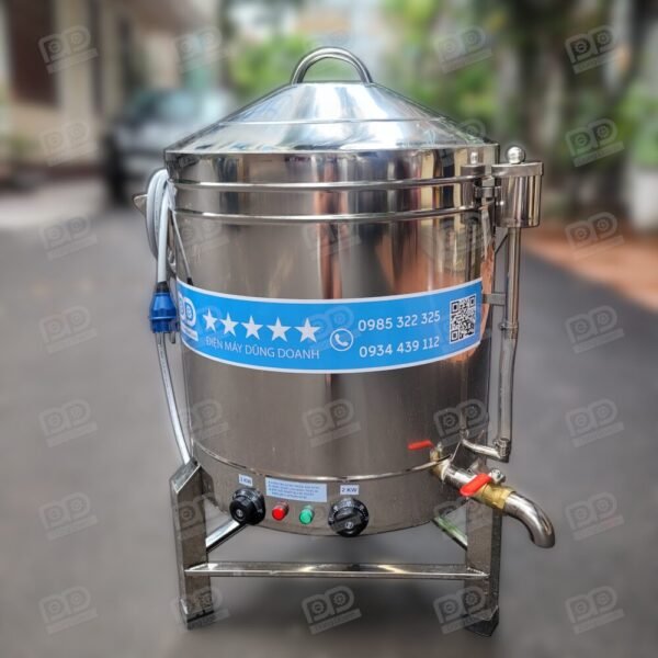Nồi đồ xôi điện 15kg inox 304 bền đẹp