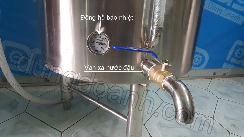 Van xả đáy, đồng hồ báo nhiệt