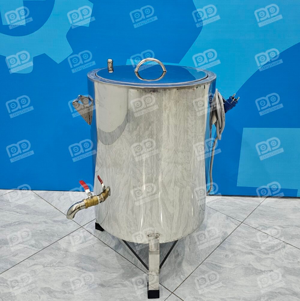 Nồi inox nhiệt dầu có van xả lớn