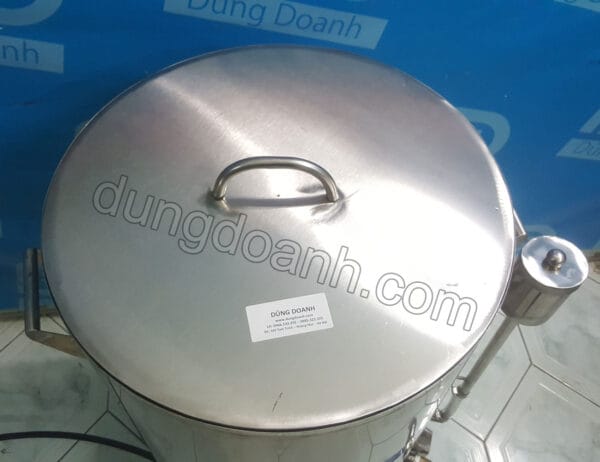 Nồi luộc giò bằng điện inox 2 lớp 80 lít 14 Nắp đậy