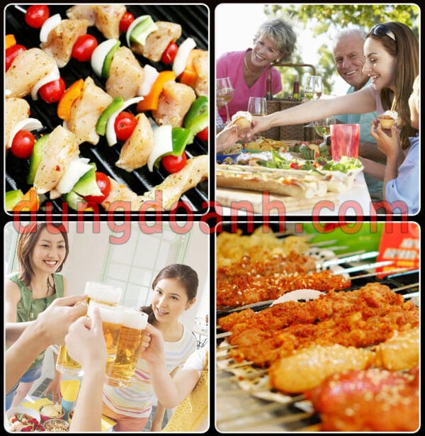 Bếp nướng bbq hồng ngoại không khói thích hợp với các tiệc nướng gia đình, tiệc nướng ngoài trời, nhà hàng tự nướng