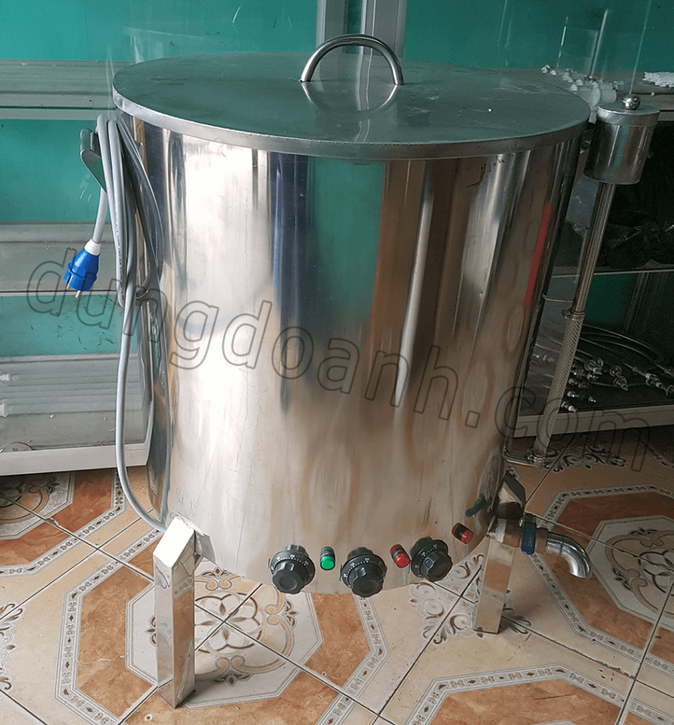 Hình ảnh thực tế nồi đun nước sôi luộc giò bánh đa năng 2 lớp