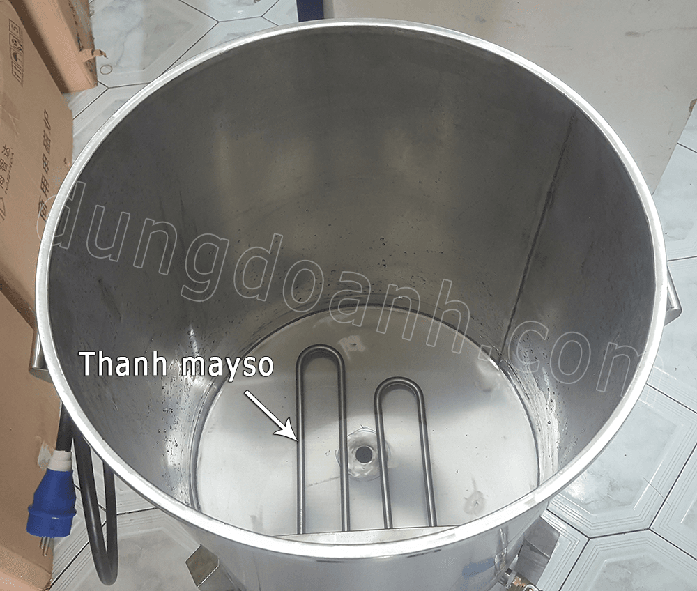 Cấu tạo bên trong nồi đun nước sôi 1 lớp 100 lít