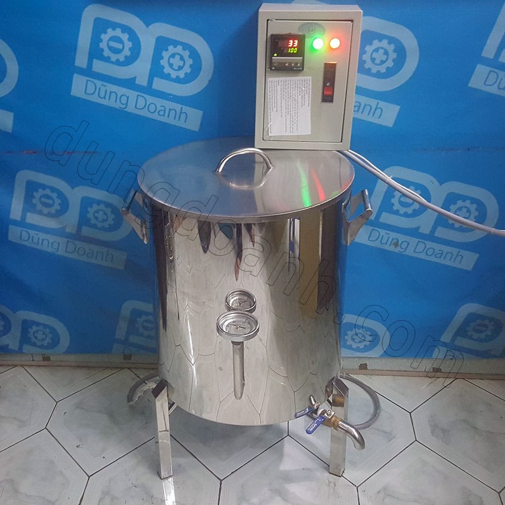 Hình ảnh thực tế nồi đun nước sôi có tủ điện 60 lít