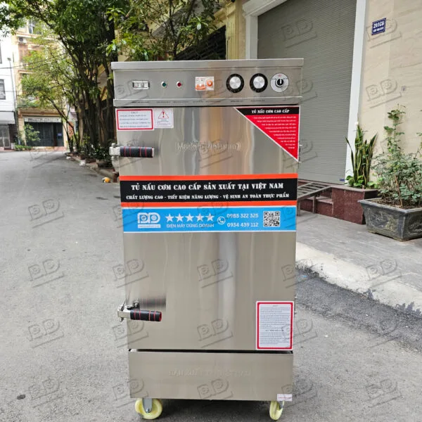 Tủ nấu cơm điện 10 khay có hẹn giờ và giữ nóng - Ảnh 2