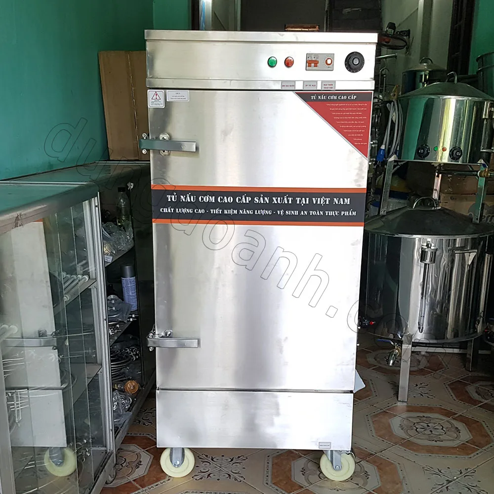 Tủ nấu cơm điện 10 khay Việt Nam bền đẹp hiện đại (ảnh thật)