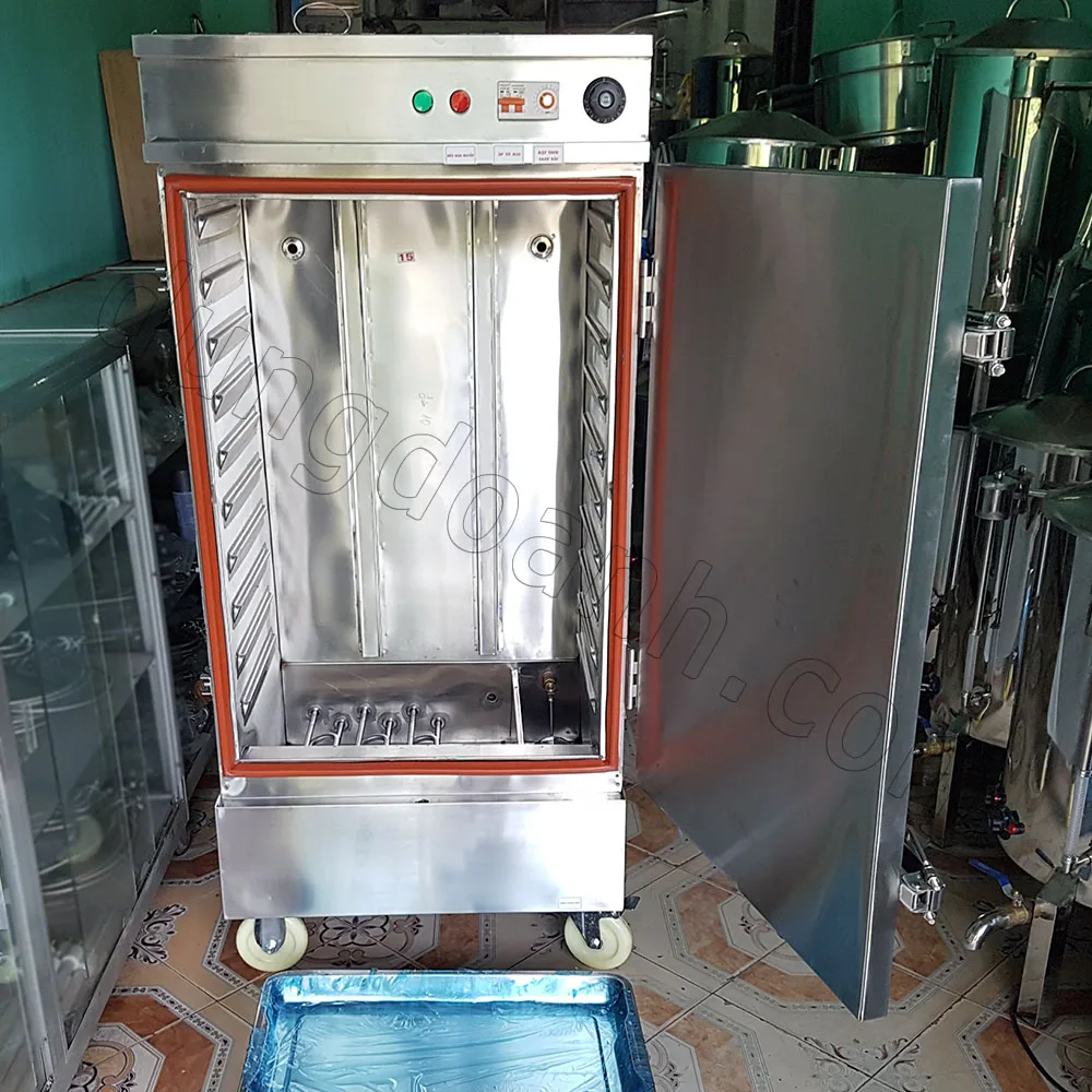 Hình ảnh mặt trong tủ nấu cơm điện 10 khay hẹn giờ