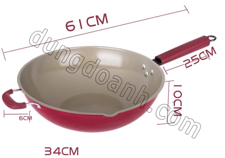 Kích thước chảo bếp từ lõm 34cm