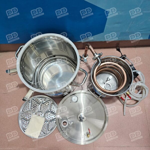 Toàn bộ phụ kiện nồi chưng cất ống đồng 30 lít