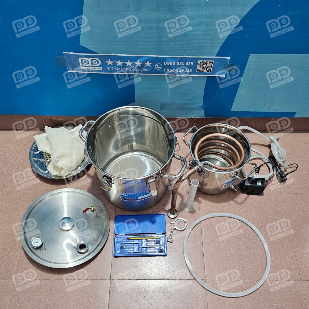 Nồi chưng cất ống đồng 30 lít thế hệ mới