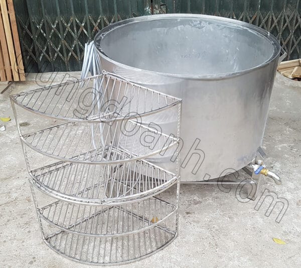 1 tầng khay hấp nồi có 3 tầng khay