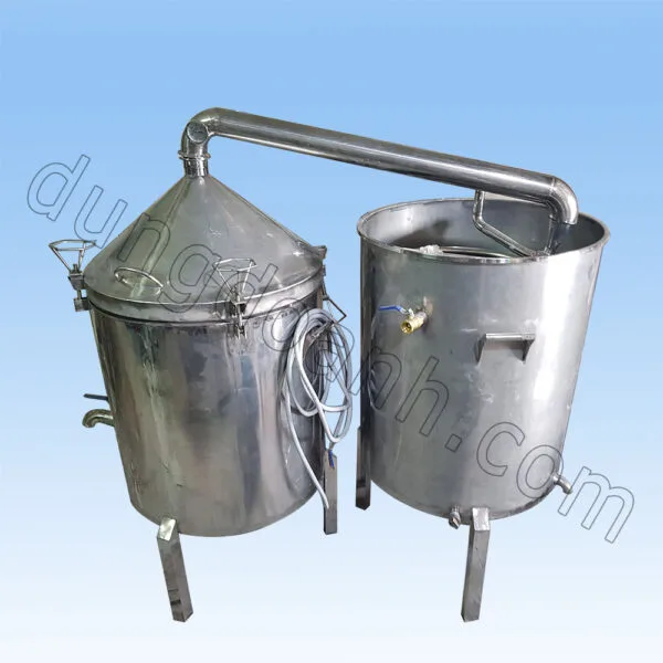 Nồi nấu rượu dùng điện inox nhiệt dầu 120 lít