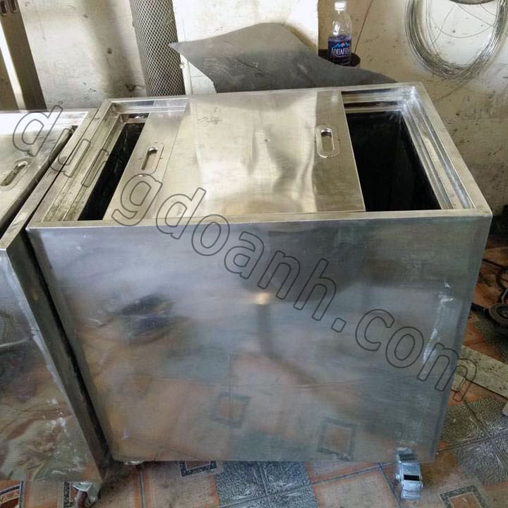 Hình ảnh thực tế thùng đựng đá inox 3 lớp giữ nhiệt