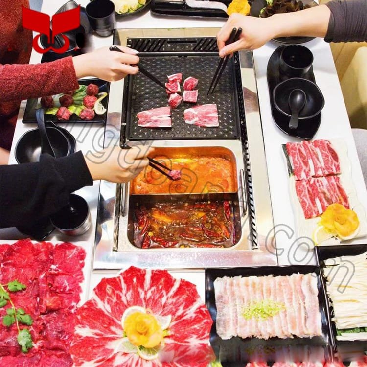 Bếp từ lẩu nướng trong nhà hàng