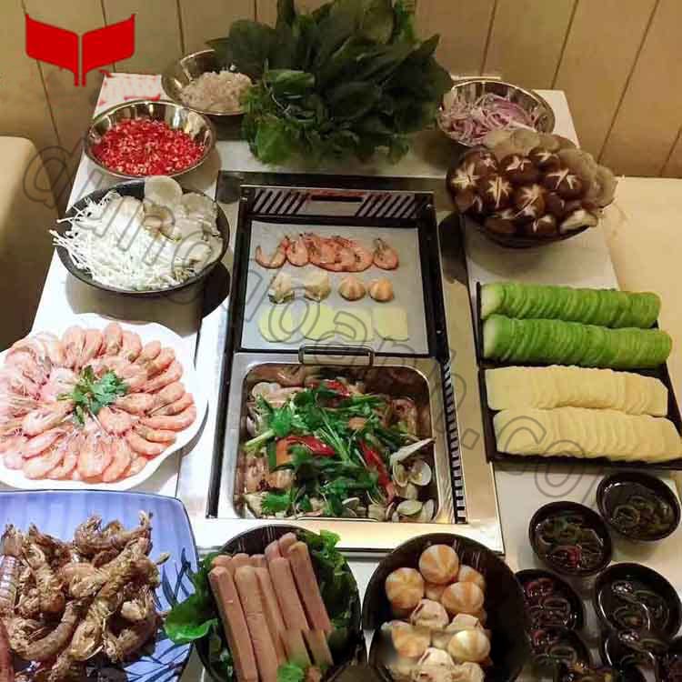 Bếp từ lẩu nướng trong nhà hàng