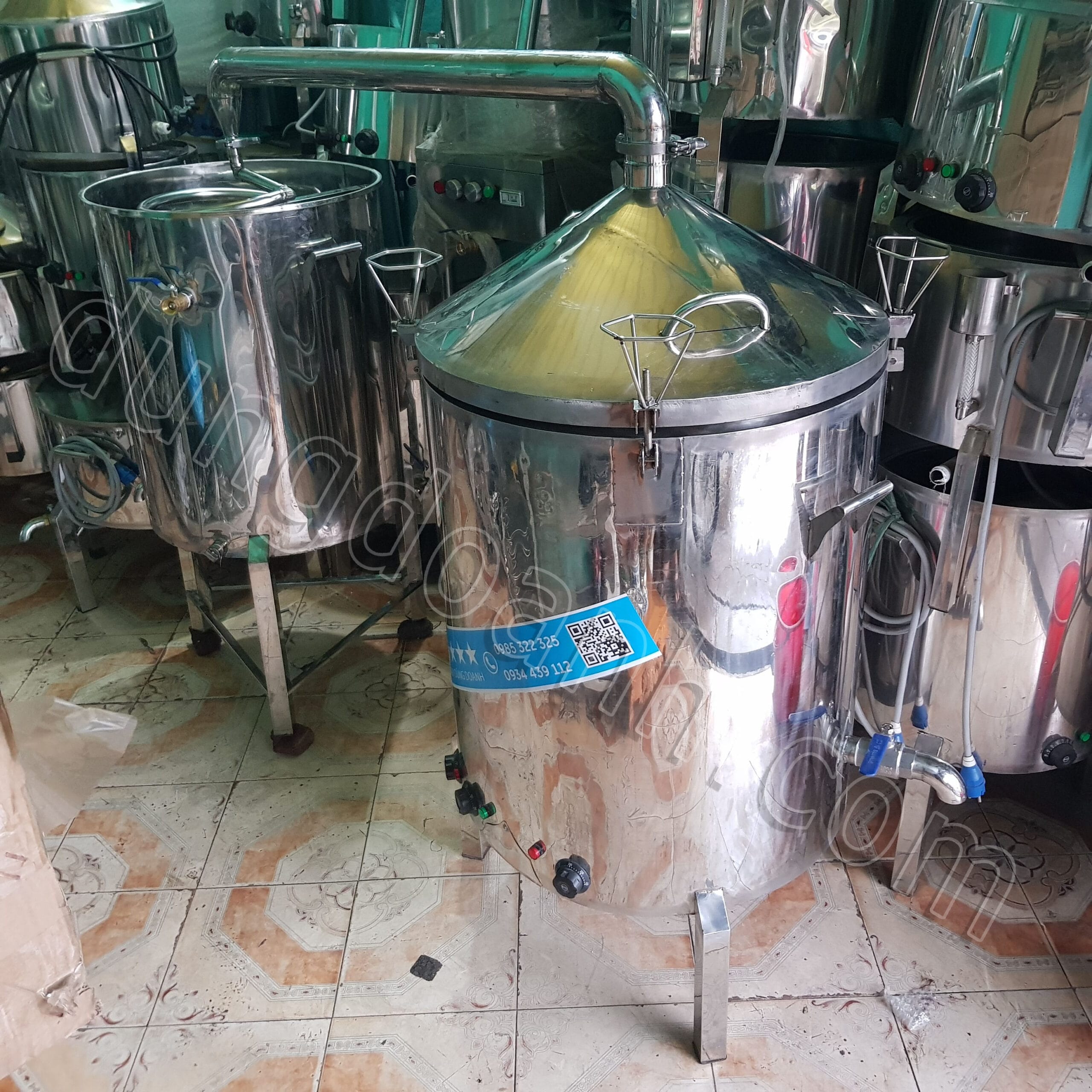 Nồi nấu rượu nhiệt dầu Dũng Doanh 100 lít 20kg 2 Hình ảnh thực tế nồi nấu rượu nhiệt dầu Dũng Doanh