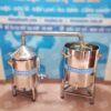Nồi nấu rượu và chưng cất tinh dầu mini có dung tích 40 lít, đáp ứng tốt nhu cầu chưng cất khoảng 8 kg gạo cho mỗi mẻ nấu