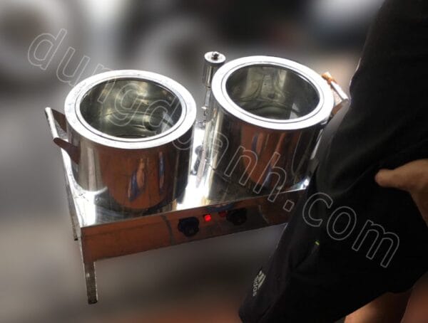 Bộ nồi tráng bánh cuốn đôi liền bàn 30cm 16 Bên trong bộ nồi tráng bánh cuốn đôi