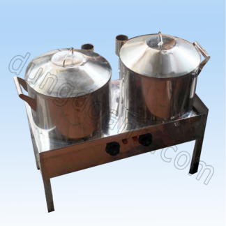 Bộ nồi tráng bánh cuốn đôi liền bàn đường kính 30cm
