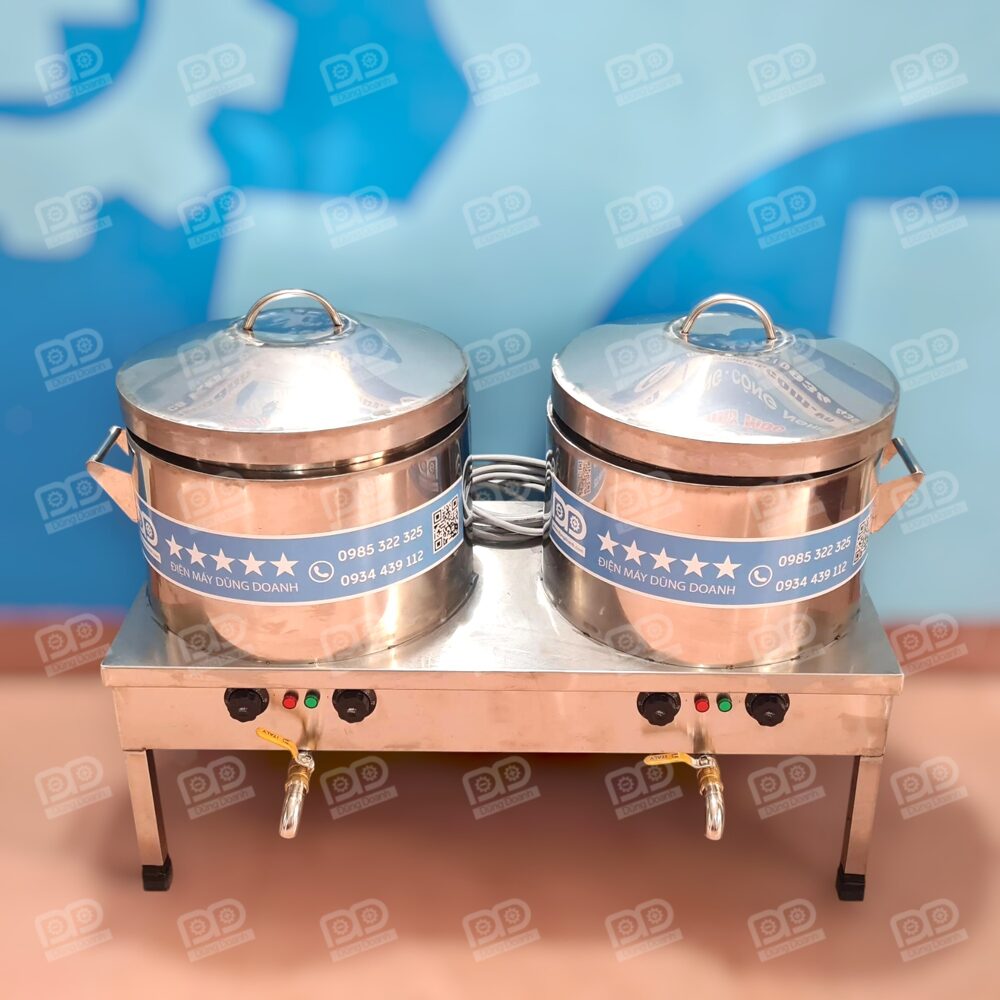 Bộ nồi tráng bánh cuốn đôi liền bàn 30cm 1 Bộ nồi tráng bánh đa, bánh cuốn đôi liền bàn là giải pháp hiện đại, tối ưu cho các cơ sở sản xuất bánh chuyên nghiệp